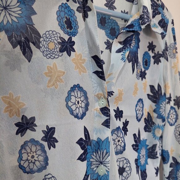 MEXX See Through Y2K Semi Mesh Women Button Up Shirt , US 8/FR L - Picture 2 of 8